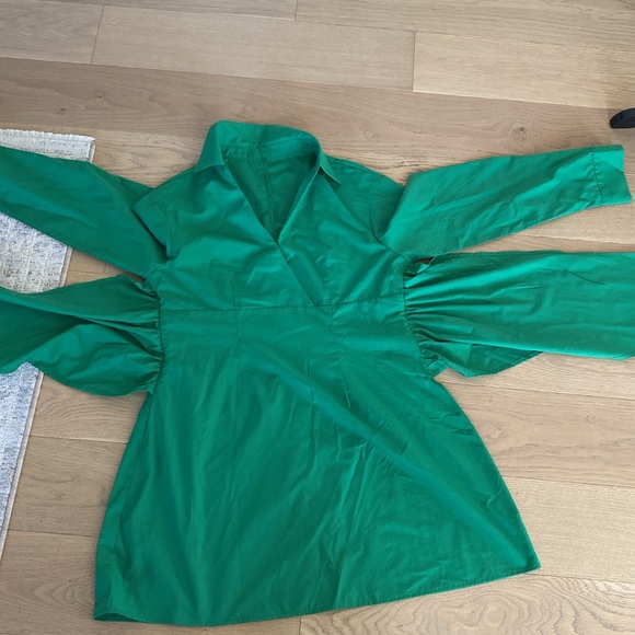 Large green top/ dress Vneck long sleeve - Picture 11 of 12